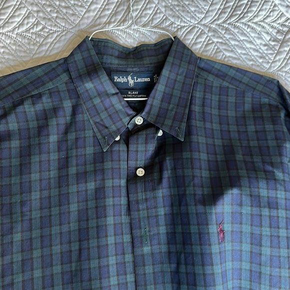 Polo blue plaid “Blake” button-down sport shirt XXL - Picture 3 of 4